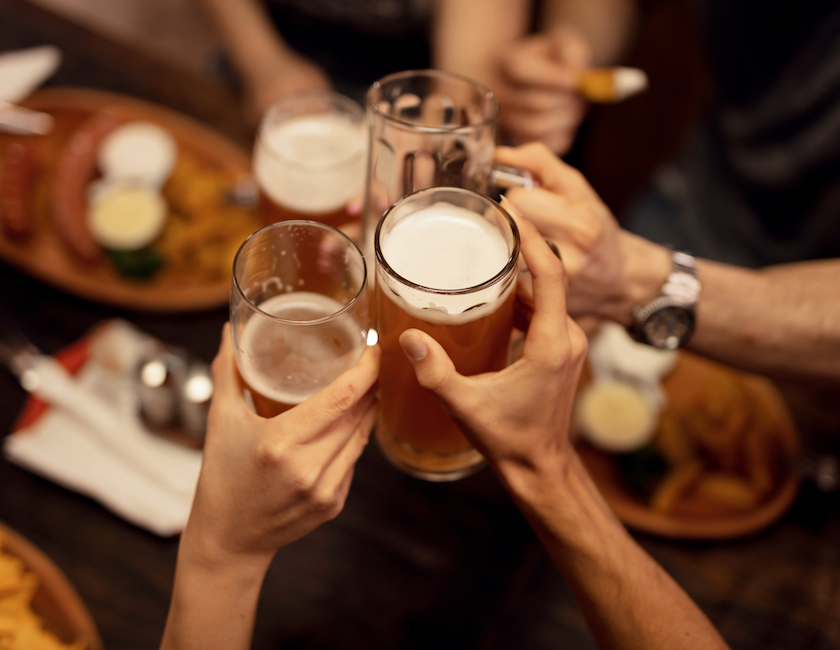 friends cheering their beers Myrtle Beach